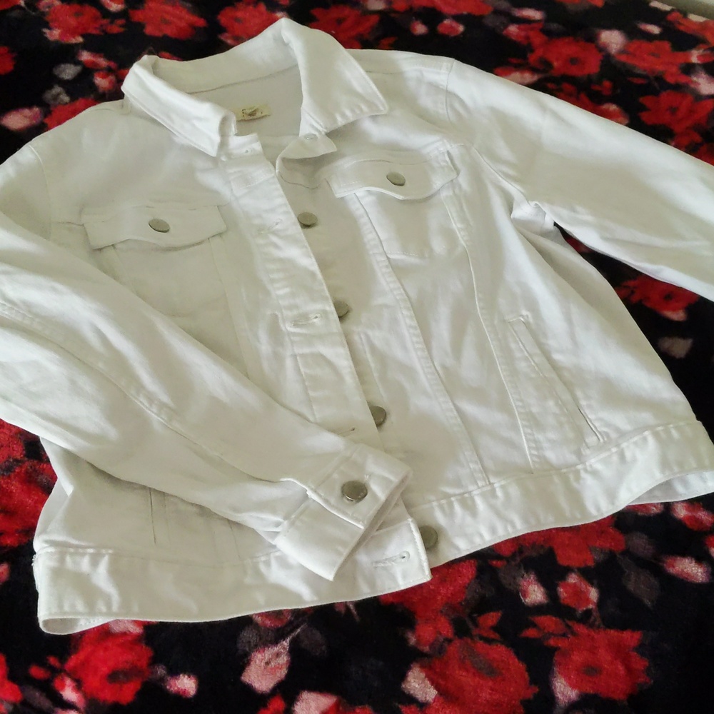 White jean jacket